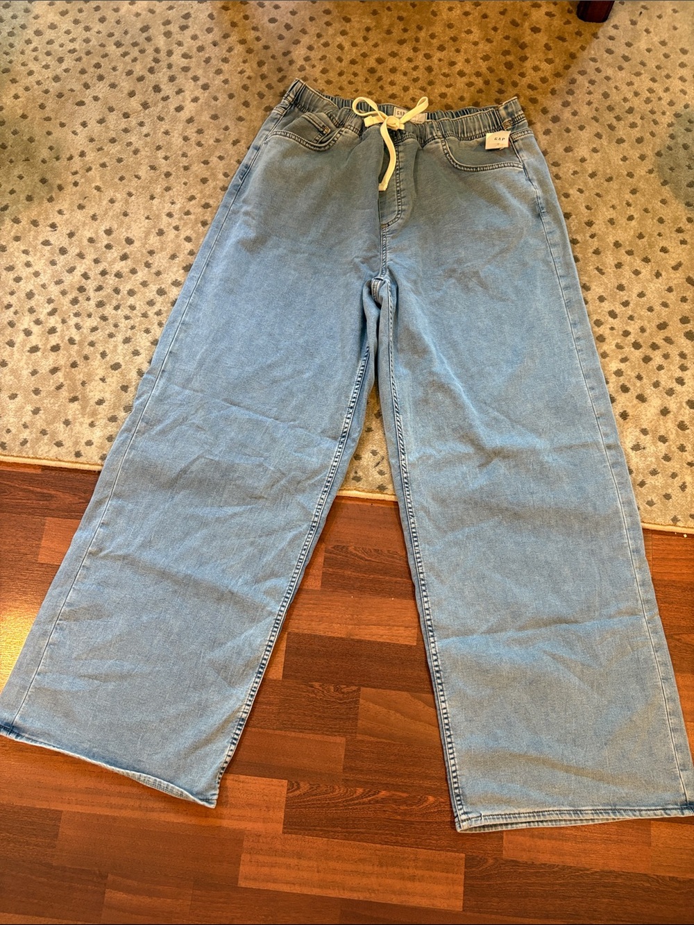 GAP wide leg pull on soft sweatpant jeans XLTall NWT